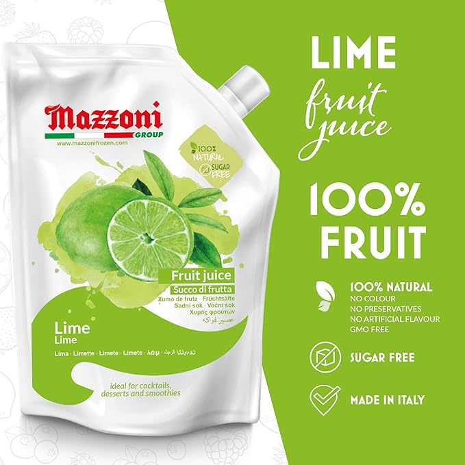 Mazzoni - Lime Juice &amp Passion Fruits Puree - 100% Natural