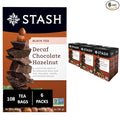 Stash Tea Decaf Chocolate Hazelnut Black Tea - Decaf Non-GMO Project Verified Premium Tea with No Artificial Ingredients 18 Count (Pack of 6) - 108 Bags Total