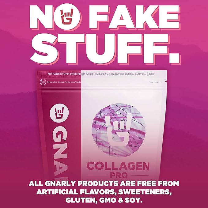 Gnarly Nutrition Collagen Peptides – Gnarly Collagen Pro with Vitamin C Zinc &amp Copper – NSF Sport Certified Protein Synthesis Vitamin Powder – Unflavored 16.05 oz (30 Servings)