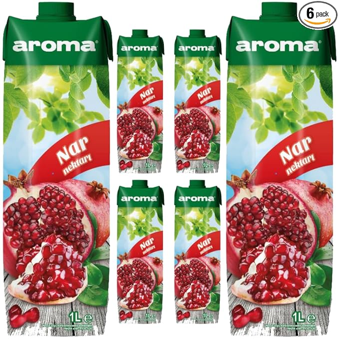 Aroma Pomegranate Juice Fruit Juice 1000 Mililiter x 6 Boxes