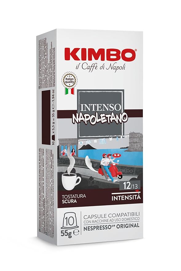 KIMBO Espresso Capsules Compatible with Nespresso original machines (Intenso Napoletano 100 regular capsules)