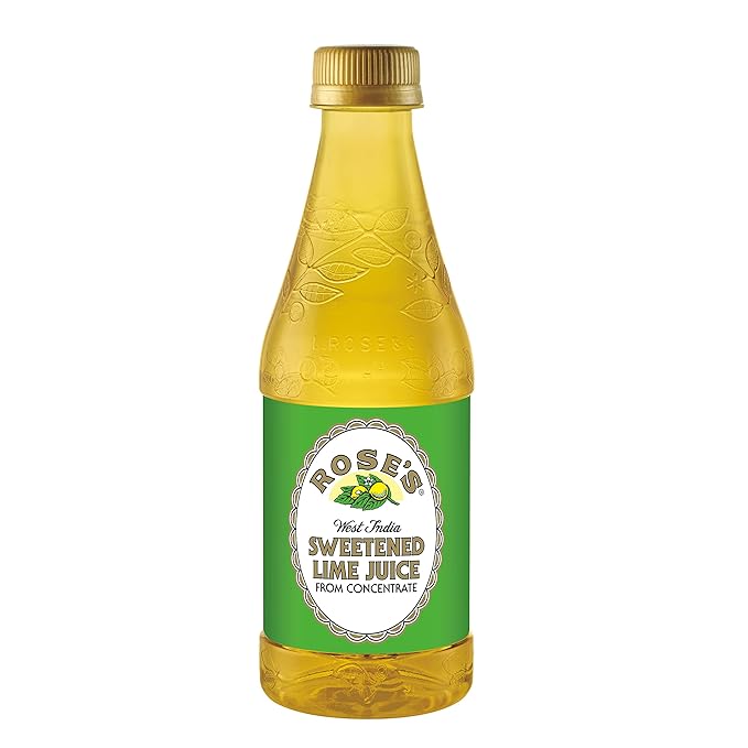 Rose's Sweetened Lime Juice 12 fl oz bottle (Pack of 6) Made with Real Lime Juice Mixer to Add to Cocktails and Non-Alchoholic Drinks Trusted by Bartenders