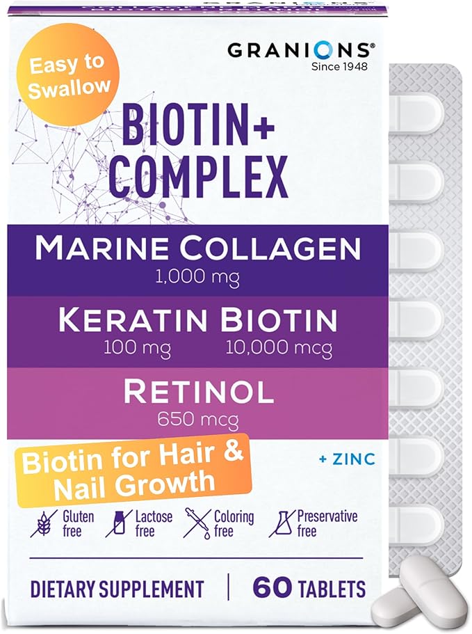 Marine Collagen Powder unflavored and Biotin Keratin Collagen Complex Enhanced Collagen Bundle