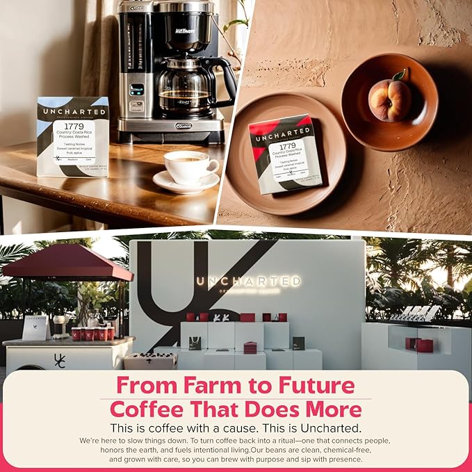 Single-Origin Organic Coffee Beans Gift Box Light Medium or Dark Roast Organic Whole Bean Coffee 3 Pack Explorer 1779 Costa Rica by Uncharted Coffee