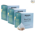 Kolkata Chai - Decaf Chai Tea Bag 45 Count Premium Assam Black Tea and Spices Compostable Tea Bags Vegan All Natural