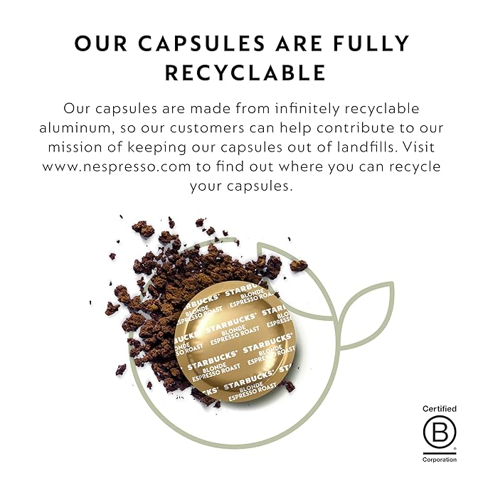 Nespresso Professional Coffee Capsules Starbucks® Blonde Espresso Roast Coffee Bundle 150-Count Capsules