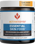 ACTIVATEDYOU Essential Skin Food Advanced Skincare Collagen Elastin Support Supplement for Aging Skin Helps Improve Appearance of Face Texture Sagging w/Dermaval Vitamin C Lysine (30 Capsules)