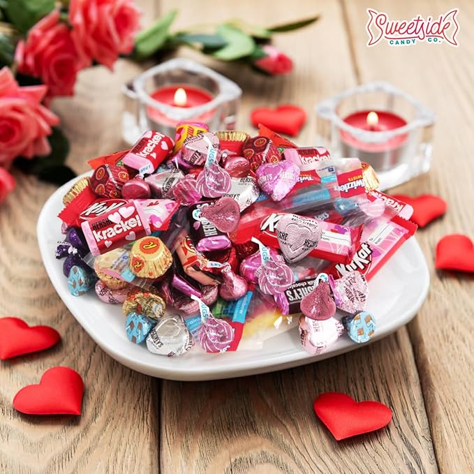Mothers Day Chocolate Mix 5lb Pack of Heart Candy Bulk Individually Wrapped Ideal Valentine Candy Assortment for All Ages Perfect Mothers Day Chocolate Gifts for Loved Ones