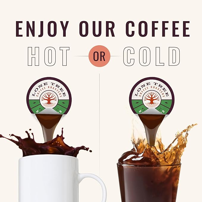 Lone Tree Single-Serve Coffee Pods – Premium 100% Arabica Liquid Concentrate – Smooth &amp Bold Decaf – 12 Pods – Ready Hot or Iced