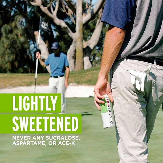 GOLFERAID Performance Blend Up Your Golf Game No Caffeine Glucosamine Turmeric MSM CoQ10 B-Complex BCAAs and Electrolytes 40 Calories 100% Clean Paleo Vegan 12 Fl Oz (Pack of 12)