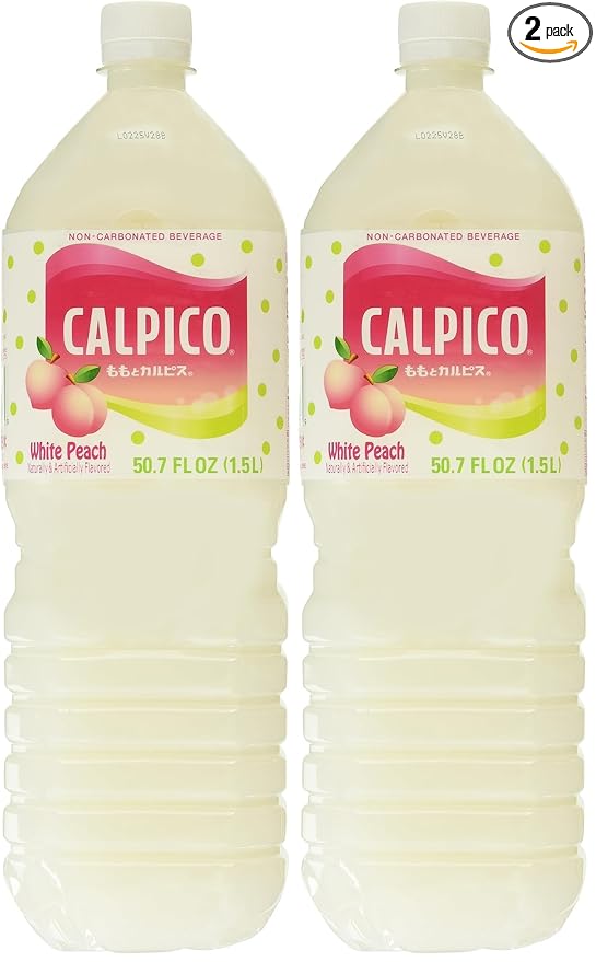 Calpico Soft Drink White Peach 50.7 fz (Pack of 2)