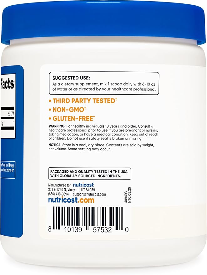 Nutricost Pure Agmatine Sulfate Powder - 250 Grams