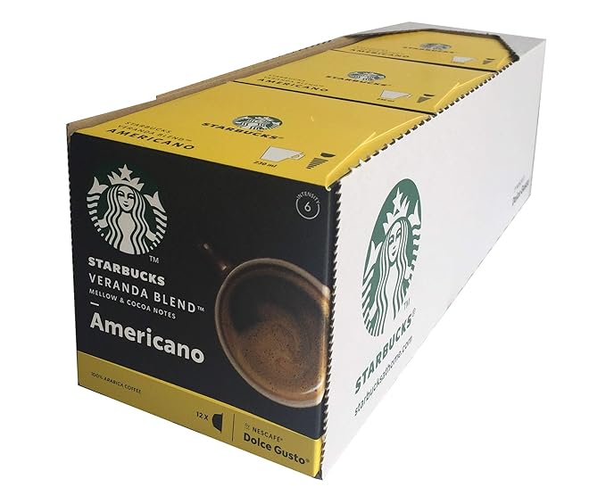 Nescafe Dolce Gusto Starbucks Americano Veranda Blend x 3 Boxes (36 Capsules) 36 Drinks