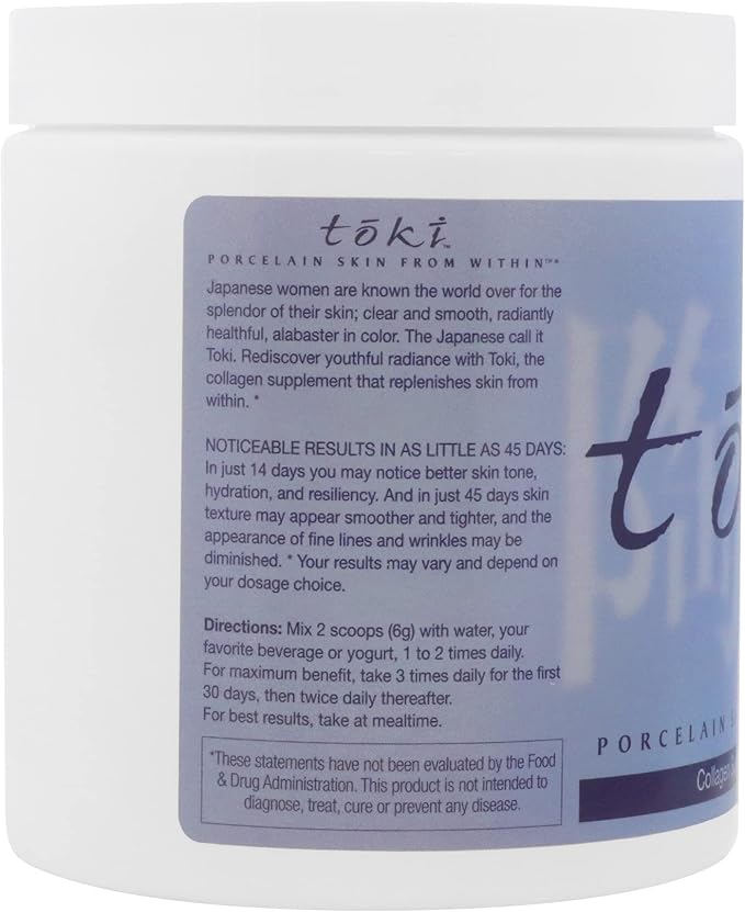 Lane Innovative - Toki Powder Collagen Supplement for Skin Collagen Peptides for Anti-Aging Anti-Wrinkle Formula Helps Reduce Age Spots Peptides for Youthful Skin (30 Servings)