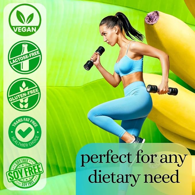 DrinkFit Fruit Smoothie | Real Fruit Puree Low Sugar Gluten:Free &amp Non:GMO Banana Smoothie Mix : Makes 32 Smoothies 64 Fl Oz with Dispensing Pump (Banana)