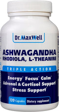 Cortisol Manager Supplement Supports Relaxation Mood &amp Sleep in Times of Occasional Stress Ashwagandha Rhodiola Adaptogens Helps Maintain Normal Cortisol Levels 120 Capsules