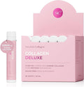 Swedish Collagen Deluxe | 12500 mg Hydrolyzed Marine Collagen Liquid Supplement - 30 x 25 ml Daily Shots | Hyaluronic Acid Biotin and Vitamin C for Healthy Hair Skin Nails and Joints | Sugar-Free