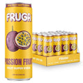 FRUGA Passion Fruit Sparkling Fruit Super Soda Prebiotic Soda Drink Low Calorie Healthy Soda Benefits and Vitamin Boost 12 Fl Oz (Pack of 12)