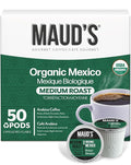 Maud's Organic Mexican Coffee Pods 50 ct Single Origin Mexican Medium Roast Coffee in Single Serve Pods – 100% Arabica Coffee Compatible with Keurig K Cups Maker