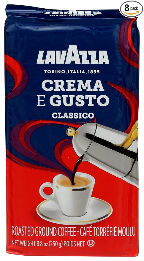 Lavazza Crema e Gusto Ground Coffee Italian  8.8-Ounce Bricks ( (pack of 8) Lavazza-vx