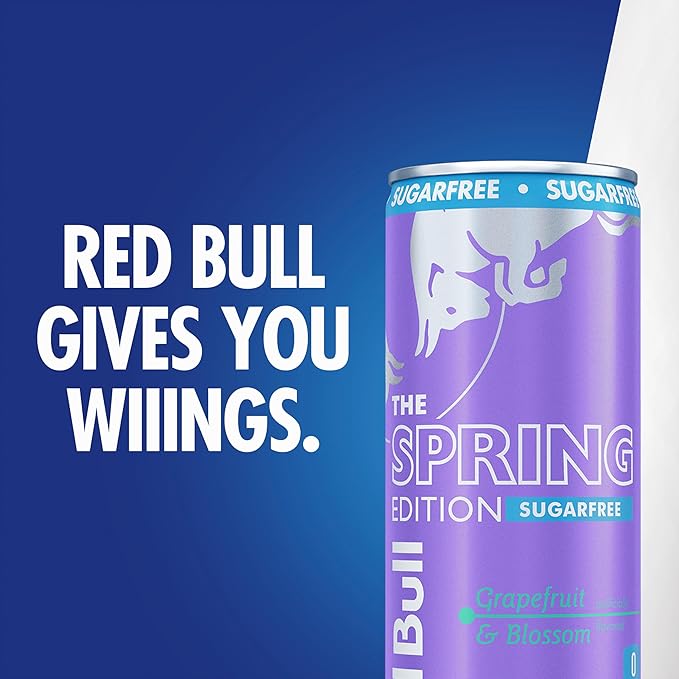 Red Bull Grapefruit and Blossom Sugar-Free Energy Drink with 80mg Caffeine plus Taurine &amp B Vitamins 8.4 Fl Oz Pack of 24 Cans
