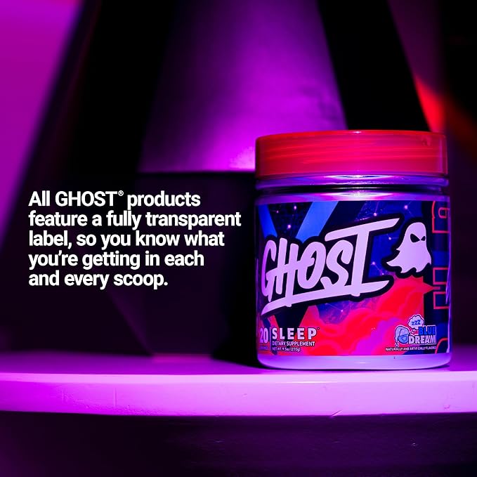 GHOST Sleep Dietary Supplement Blue Dream - Recovery &amp Rest with Premium Ingredients Including Melatonin Colostrum &amp Ashwagandha – Supports Sleep Quality - Gluten-Free &amp Sugar-Free