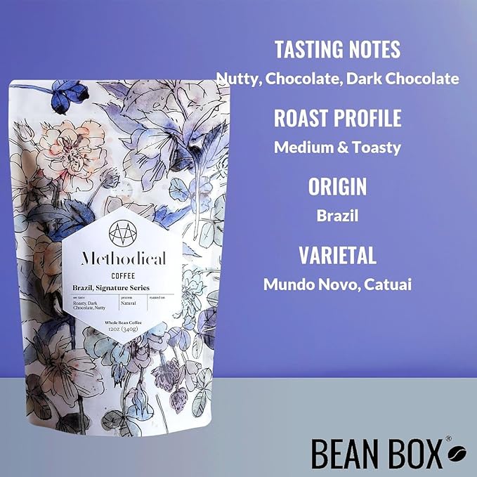Bean Box Coffee Sampler - Roasted by Methodical 4-Pack Whole Bean Coffee Gourmet Coffee
