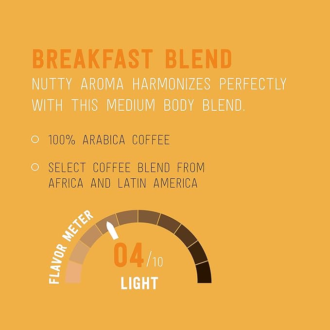 Amazon Brand - Happy Belly Decaf Light Roast Coffee Pods Breakfast Blend Compatible with Keurig 2.0 K-Cup Brewers 100 Count