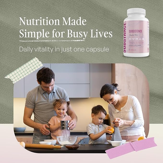SUBSTANCE. Nature’s Subsistence Daily Fruits Supplement – Organic Superfruit Blend with Acai Pomegranate Aloe Vera &amp 20+ Fruits – Natural Antioxidant &amp Immune Support Supplement – 30 Serving