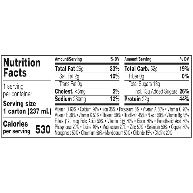Boost Very High Calorie Nutritional Drink Very Vanilla Made with Natural Strawberry Flavor &amp No Artificial Flavors Colors &amp Sweeteners 8 FL OZ (Pack of 6)