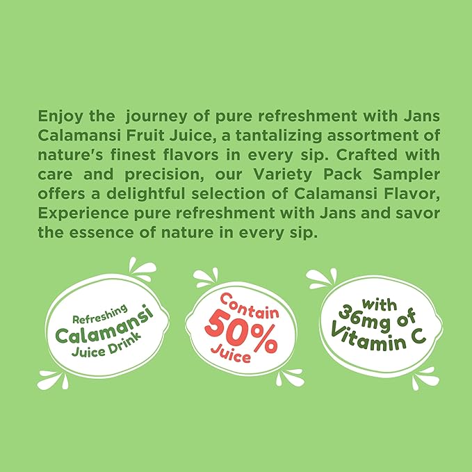 Jans Golden Lime Juice Calamansi Drink (16.9 oz Cans 12-Pack) – Philippine Kalamansi Citrus Beverage – Natural Lemoncito Yuzu Style Lime Drink Lemon Orange Tangerine Citrus Substitute | From Pure