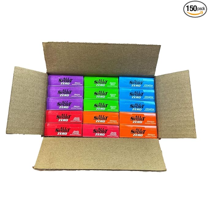 All Sport Zero Sticks Low Calorie ZERO Sugar Electrolyte Sports Drink Mix Vending Pack (Variety Pack Case of 150 Sticks)