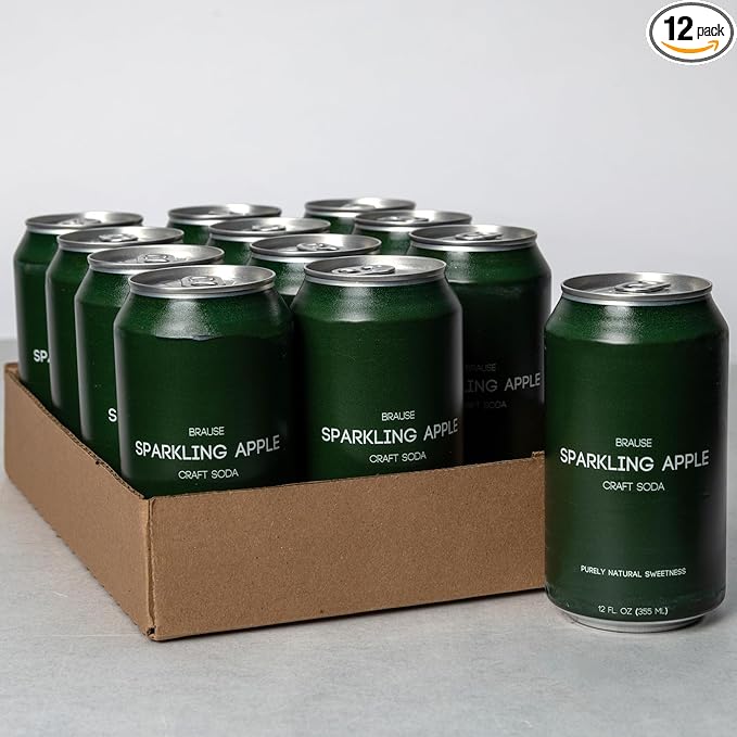 Brause Sparkling Apple Craft Soda – German Premium Craft Drink Purely Natural Sweetness Non-Alcoholic Refreshing: Crisp Apple Bold Fizz &amp Subtle Sweetness Health-Conscious Premium Natural In