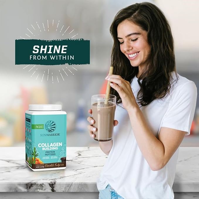 Vegan Collagen Protein Powder for Women Silica Plant Based Collagen Powder Chocolate Flavor Vegan Hair Skin and Nails Vitamins Non-GMO No Added Sugar Soy Dairy &amp Gluten Free (Chocolate 40 Serving