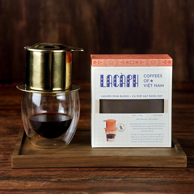 Lacàph Phin Brewing Kit - LACÀPH PHIN BLEND &amp MICROFILTER PHIN BREWER - Vietnamese Coffee Starter Set