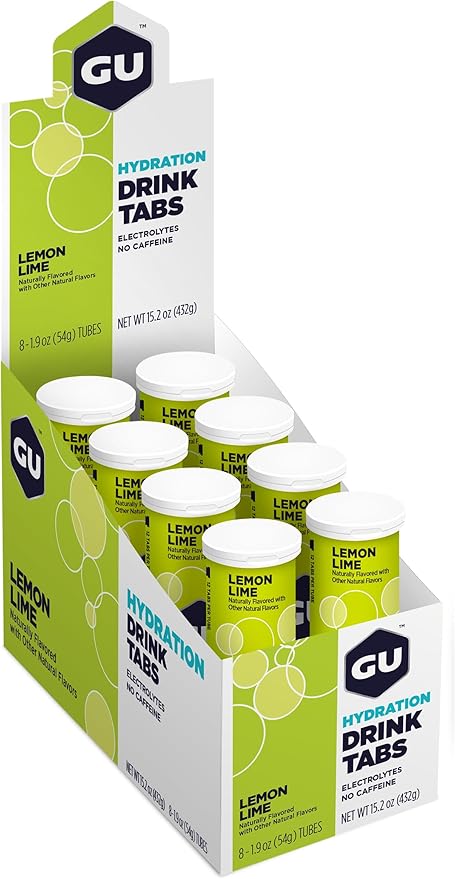 GU Energy Hydration Electrolyte Drink Tablets Enhanced Endurance Sports Drink for Running Cycling Triathlon 4-Count (48 Servings) Lemon Lime