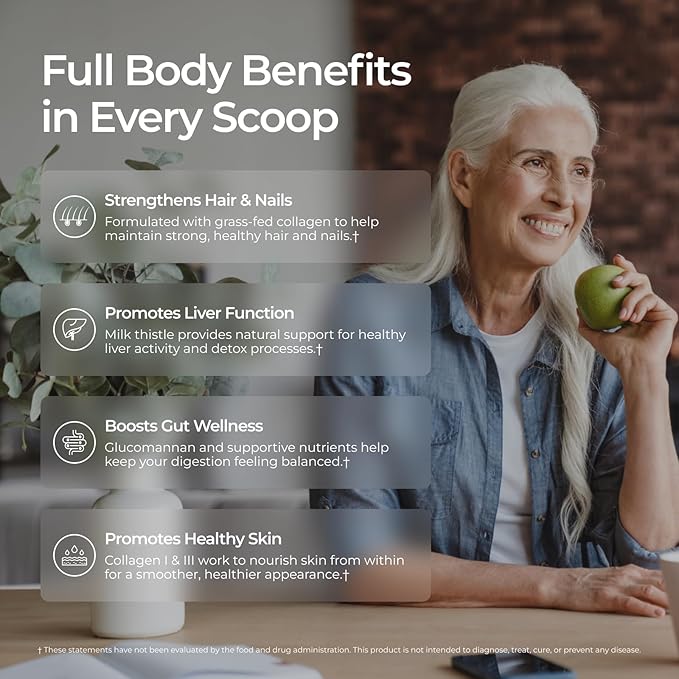 Livingood Daily Collagen Powder for Women &amp Men Grass Fed Hydrolyzed Collagen Peptides Protein &amp Multivitamins for Healthy Hair Skin &amp Nails Keto &amp Paleo Gluten Free Chocolate 3