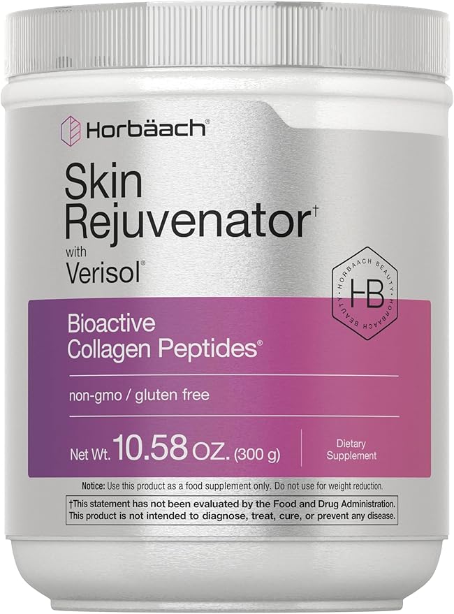Horbäach Skin Rejuvenator with Verisol 10.58 oz | Bioactive Collagen Peptide Powder | Types I and III | Non GMO Gluten Free Supplement