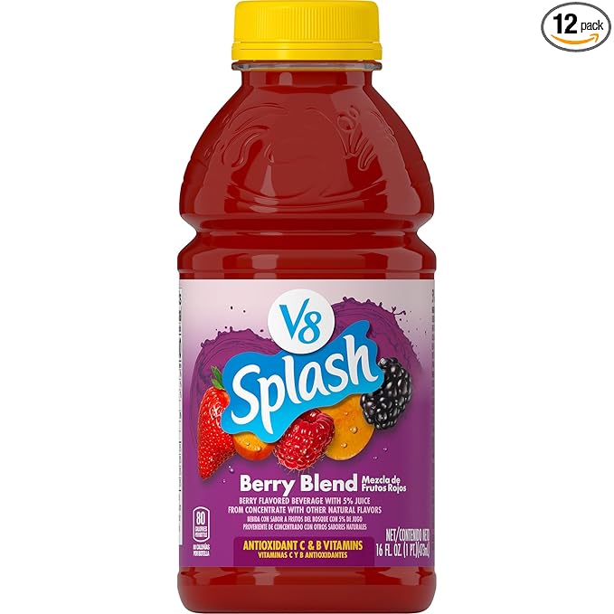 V8 Splash Berry Blend Flavored Juice Beverage 16 fl oz Bottle
