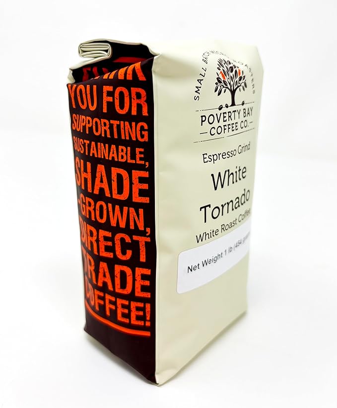 White Coffee - 2lb Bag of White Tornado Coffee Beans Roasted By Poverty Bay Coffee Co Special Grind - What is White Coffee? (2lb)