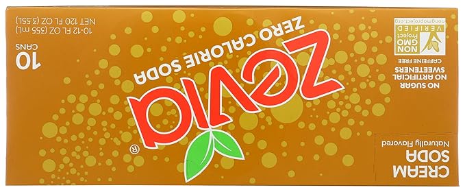 Zevia Zero Calorie Soda Cream 12 Fluid Ounce