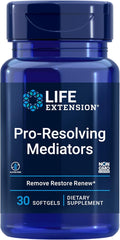 Life Extension Pro-Resolving Mediators 18-HEPE 17-HDHA 14-HDHA Supports The Body’s Natural Post-inflammatory Response Gluten Free Non-GMO 30 softgels