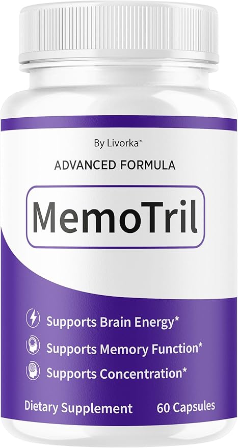 LIVORKA Memotril Capsules - Official Memo Tril Advanced Brain Health Supplement Support Pills All Natural Formula Memotril Vitamins for Overall Health &amp Wellness Reviews 60 Capsules for 1 Month