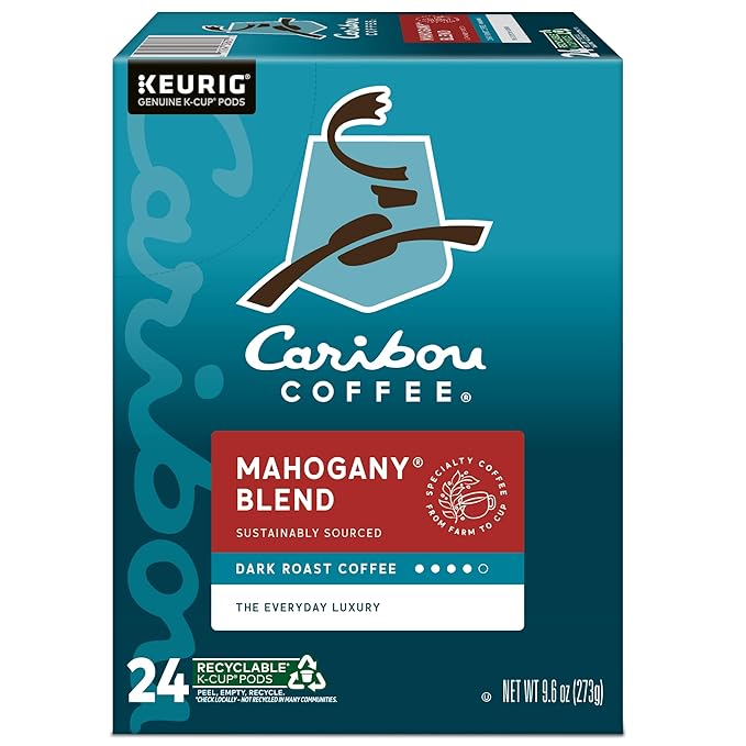 Caribou Coffee® Single-Serve Coffee K-Cup® Pods Mahogany Carton Of 24