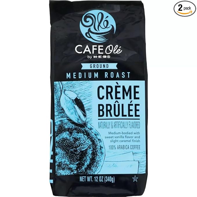 CAFE Olé by H‑E‑B Medium Roast Crème Brûlée Ground Coffee 12 oz 2 bags
