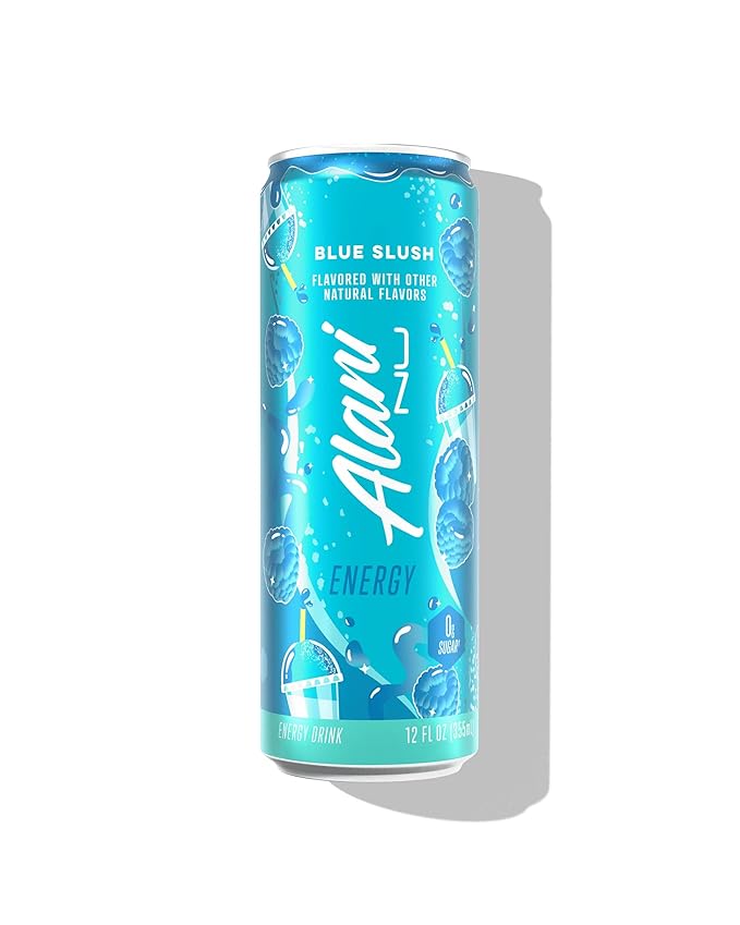 Alani Cotton Candy &amp Blue Slush Energy Drinks Variety (18 Cans) Sugar Free Low Calorie Energy Drinks - Pre Workout Performance Zero Sugar 12 Fl Oz Cans