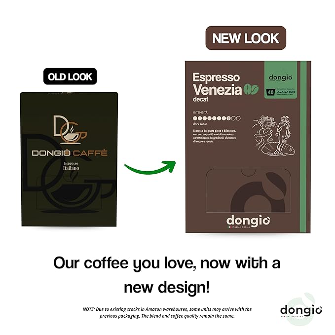 Dongiò Caffè - Capsule compatibili con Lavazza Blue 40 (40 Count Espresso Venezia (dek))