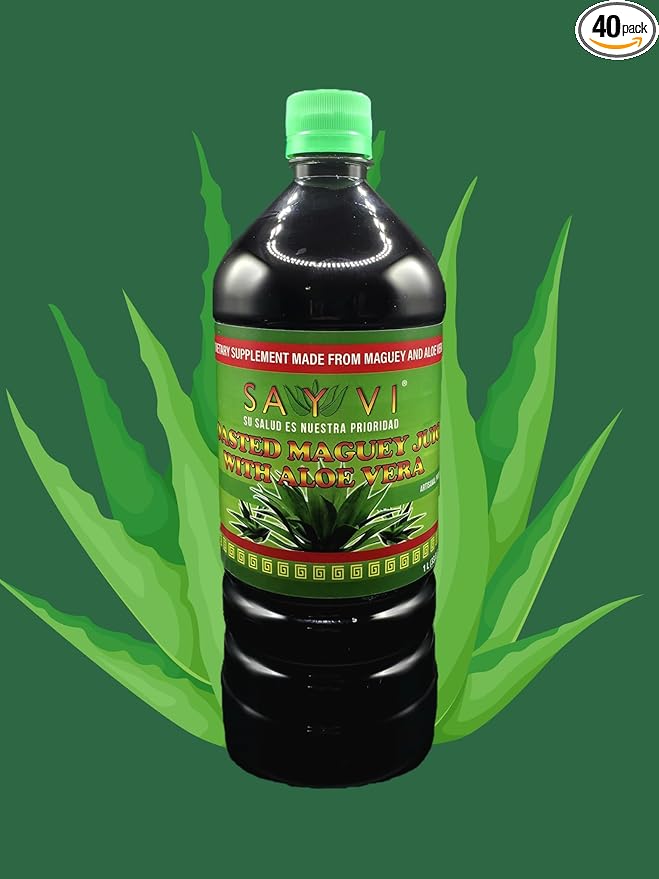 SAYVI Jugo De Maguey Asado Con Sabila Sayvi 33.8FL Oz Roasted Maguey Juice With Aloe 33.8 Fl Oz.