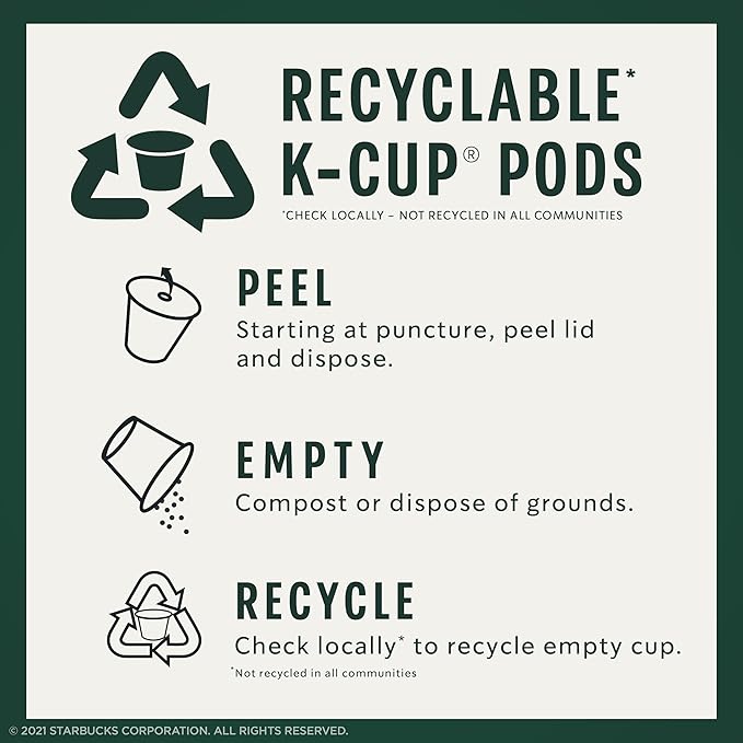 Starbucks Flavored Coffee Genuine K-Cup Pods Cinnamon Dolce Flavored with Sweet and Mellow Notes Recyclable Pods 10 Count Pods in Each (Pack of 4)