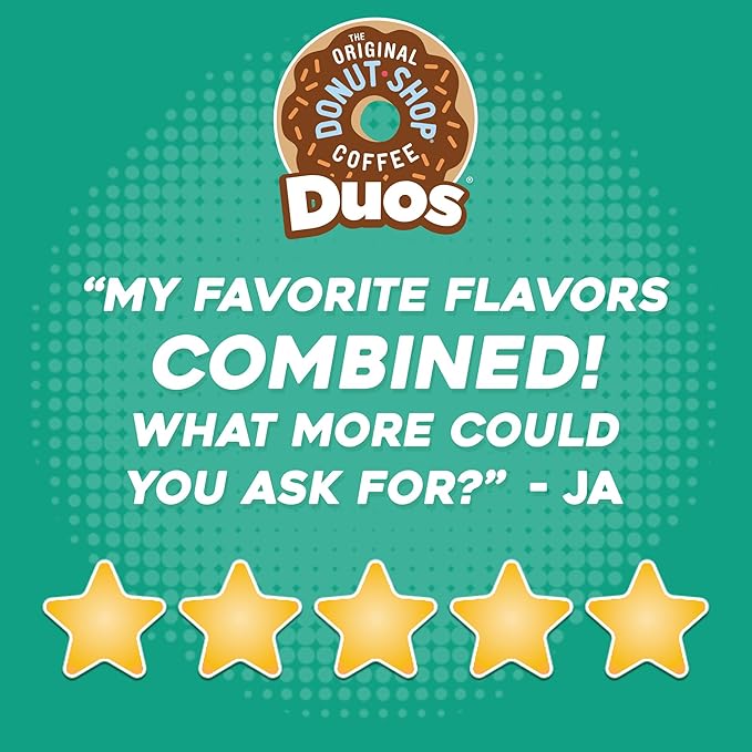 The Original Donut Shop Duos Coconut + Mocha Coffee Keurig Single Serve K-Cup Pods Medium Roast Coffee 60 Count (6 Packs of 10)